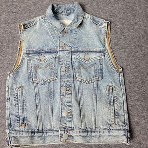 Maje Paris Women’s Denim Vest Light Wash Sleeveless Jean Jacket Size M